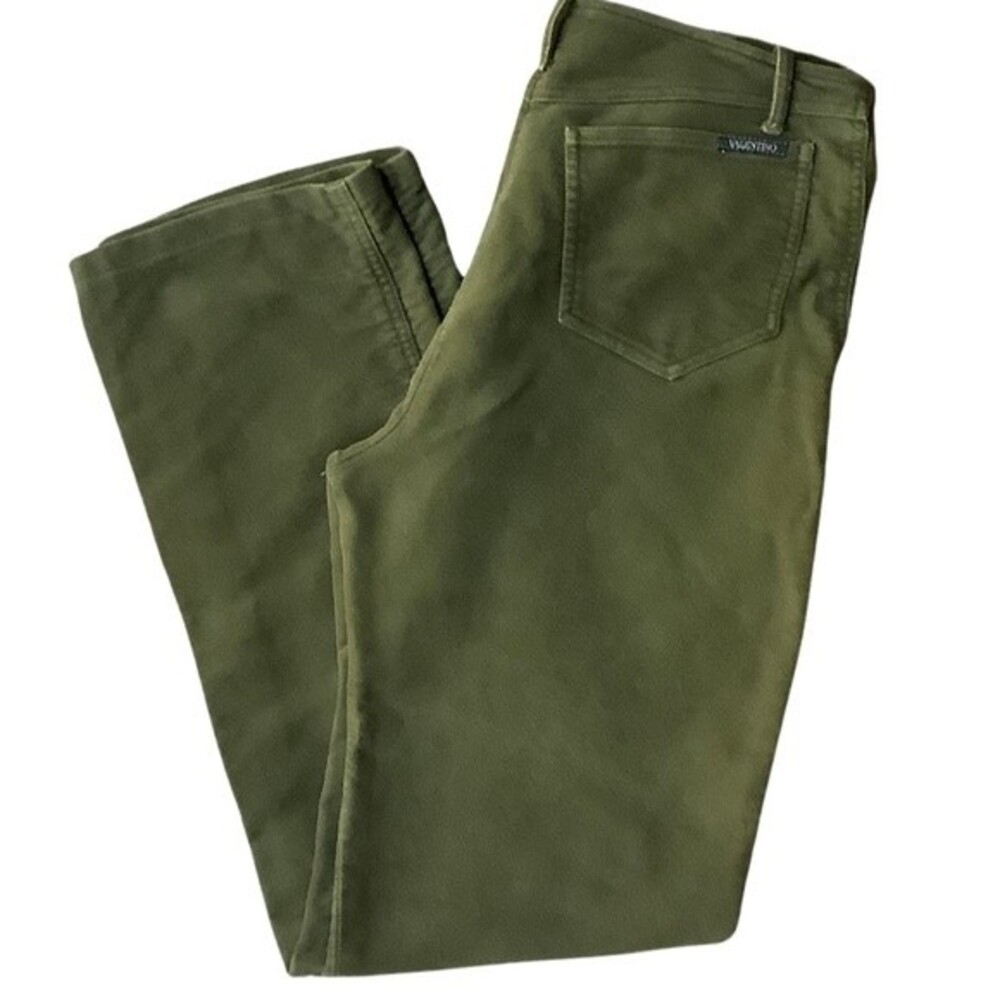VTG Valentino Jeans Green Straight Leg Trouser Pant, EU 42